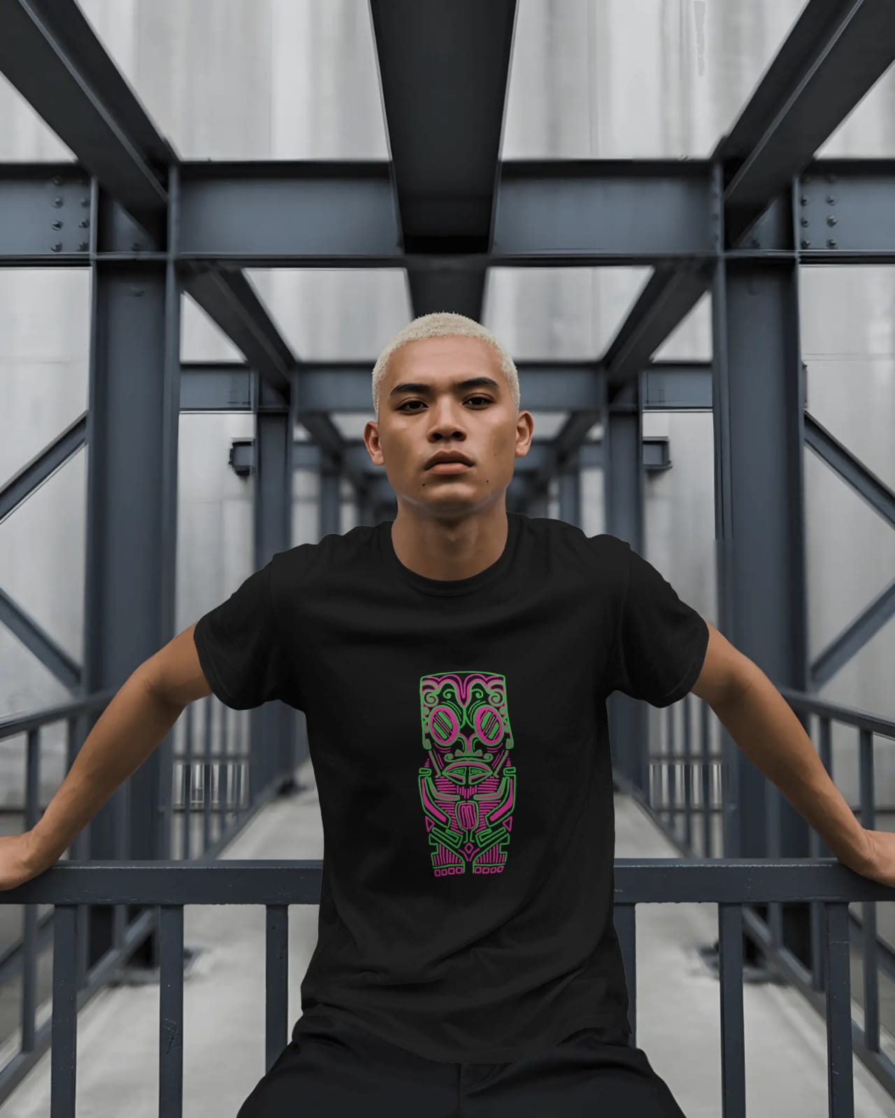 Tribal Mask Print Tee