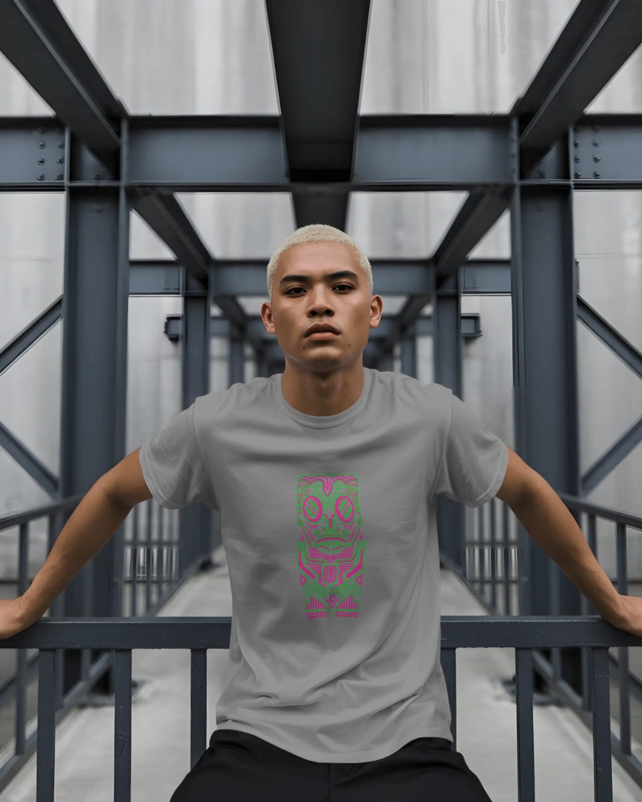 Tribal Mask Print Tee