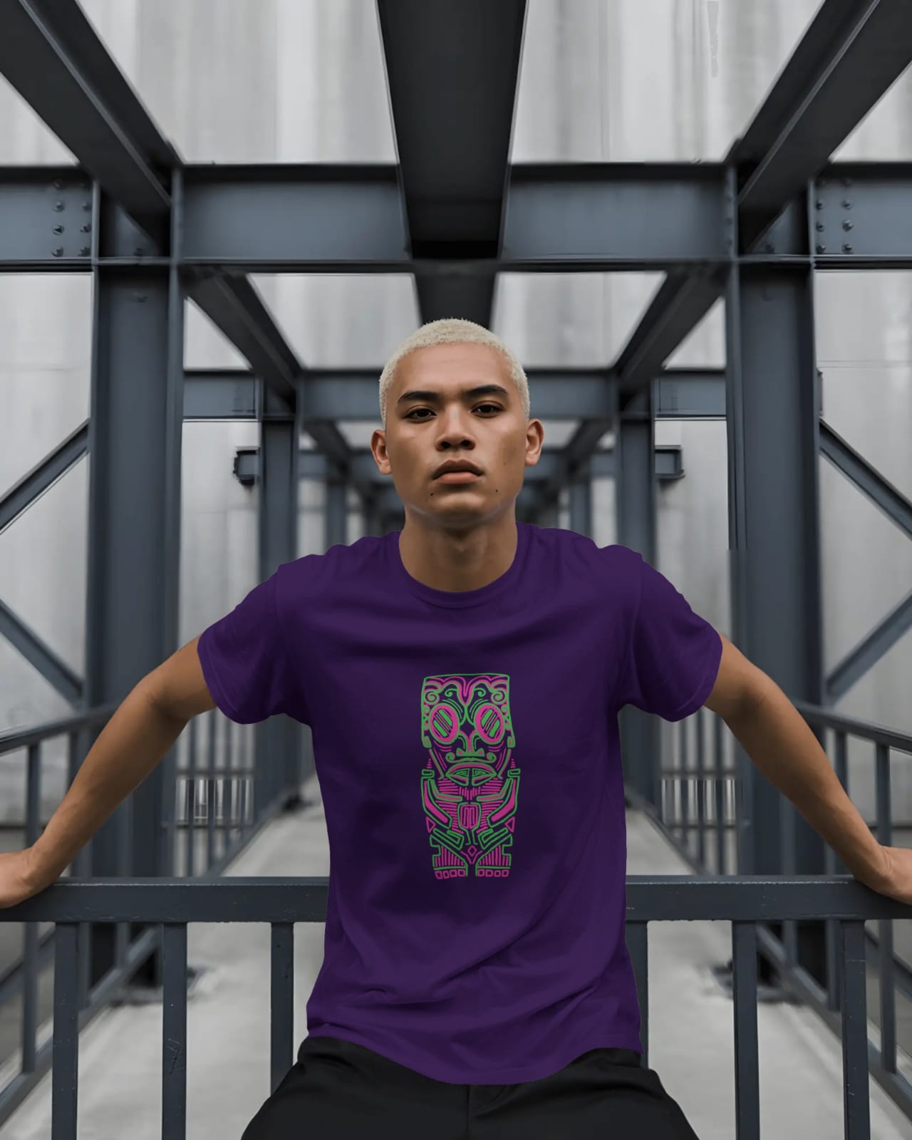 Tribal Mask Print Tee